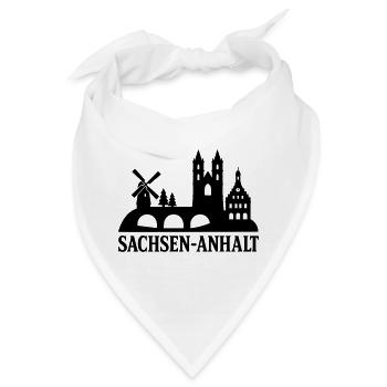 sachsen anhalt bundesland silhouette - Bandana - Weiß - Vorne