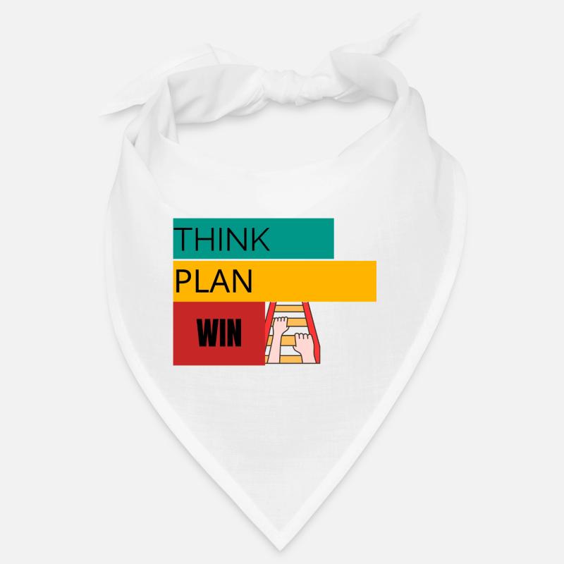 THINK · PLAN · WIN – Motivational T-Shirt Bandana