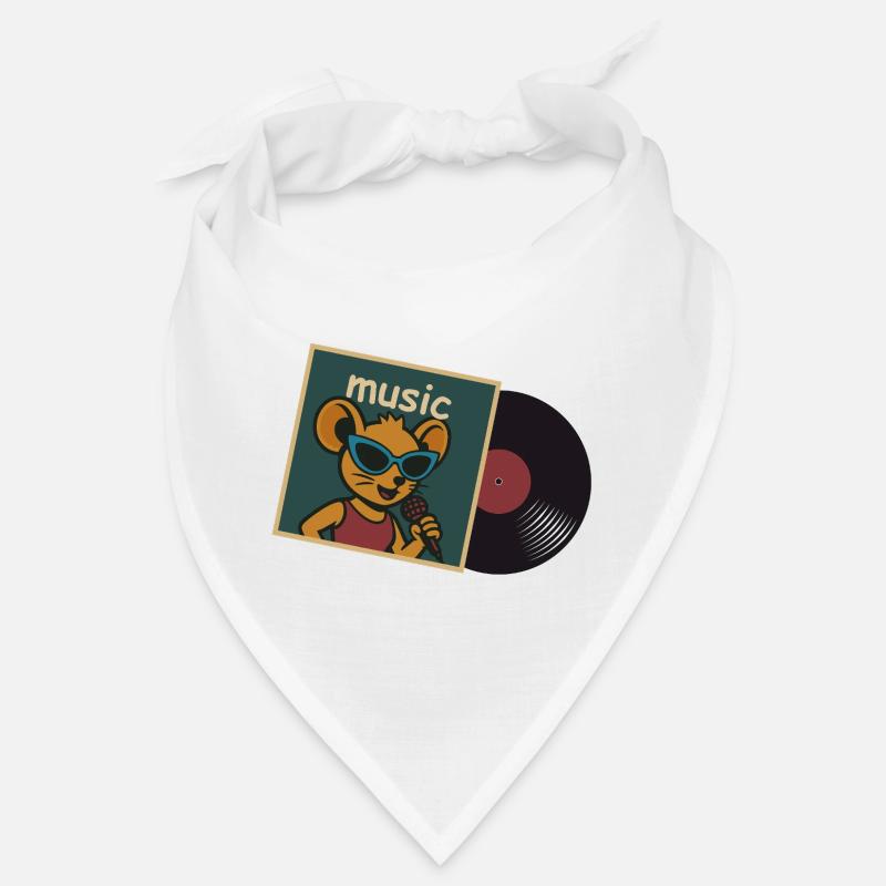 Souris musicale avec micro et disque vinyle Bandana