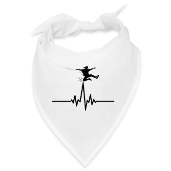 Sprung über die Lebenslinie - Bandana - Weiß - Vorne