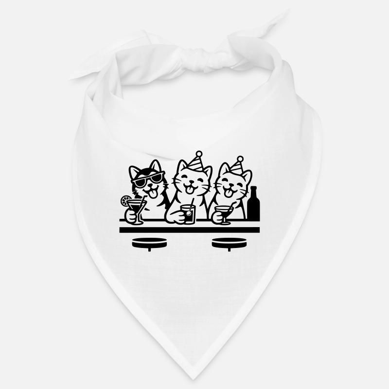Fête Chats Gueule de bois Bar Boire Bandana