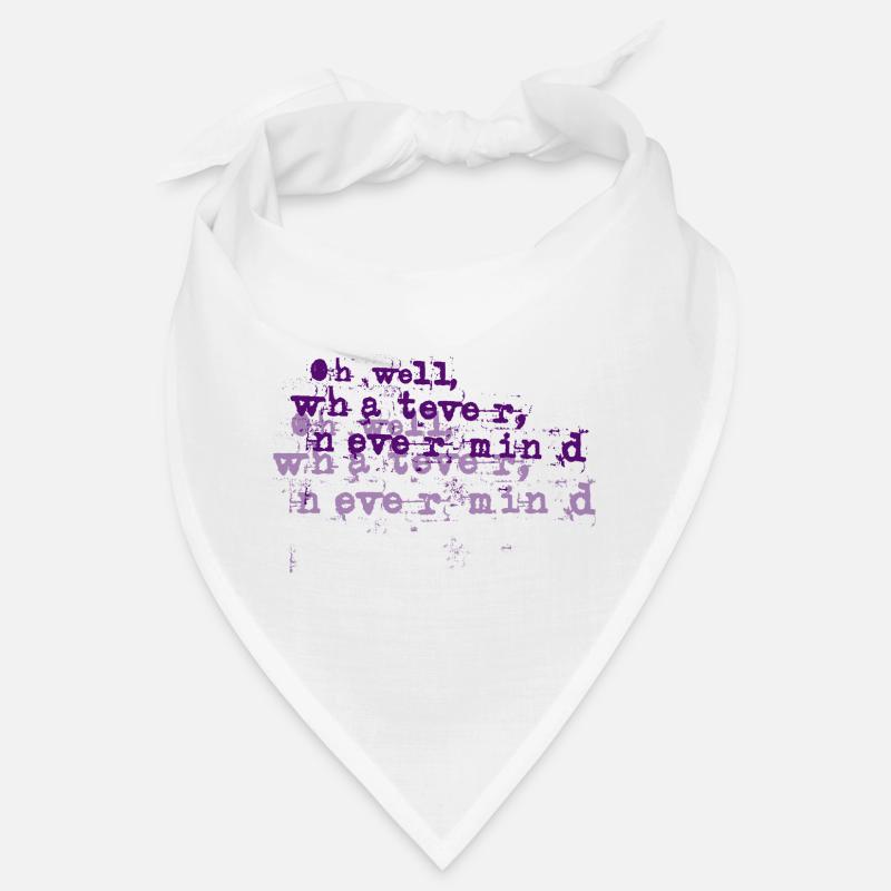 Purple Grunge Typographic Burst - nevermind Bandana