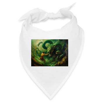 Herakles kämpft gegen die Hydra von Lerna - Bandana - Weiß - Vorne