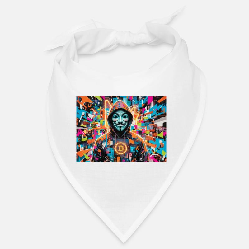 Bitcoin Bazooka - PopArt - Satoshi 3 - Bandana - Weiß