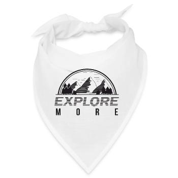 Explore More Berge und Wald - Bandana - Weiß - Vorne