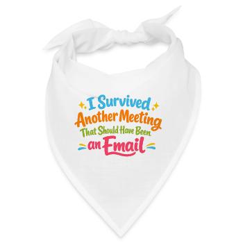 Witziges Bürohumor Meeting E-Mail Design - Bandana - Weiß - Vorne