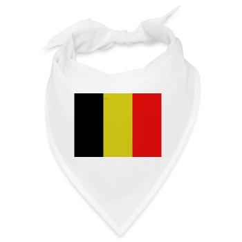 Belgische Flagge - Bandana - Weiß - Vorne