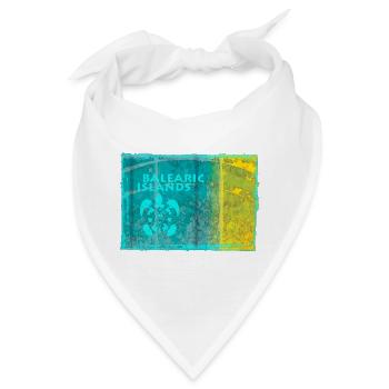 Balearische Inseln Farbspiel - Bandana - Weiß - Vorne