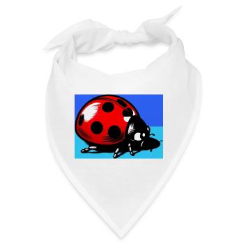 Marienkäfer - Bandana - Weiß - Vorne