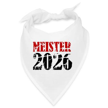 Meister 2026 Meisterschaft - Bandana - Weiß - Vorne
