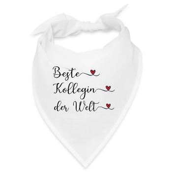 Beste Kollegin der Welt - Bandana - Weiß - Vorne