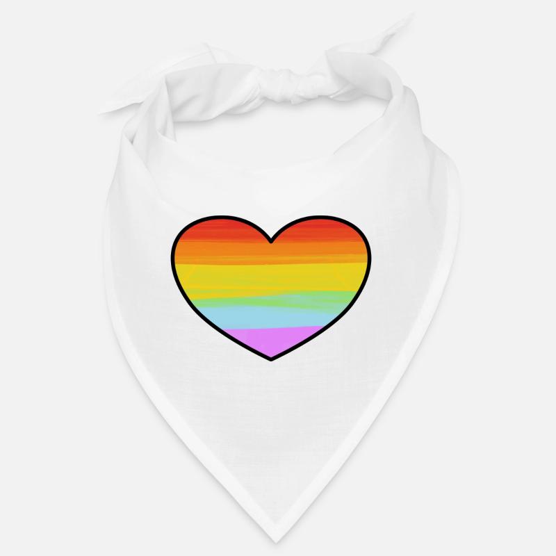 Rainbow Pride Heart Bandana