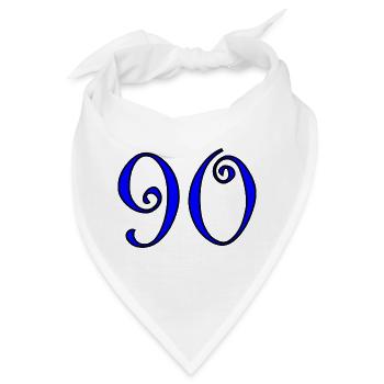 90. 90 JAHRE. 90-JÄHRIGES JUBILÄUM. 90-JÄHRIGES JUBILÄUM. - Bandana - Weiß - Vorne