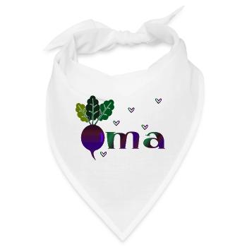 Oma Gärtnerin - Rote Beete - Bandana - Weiß - Vorne