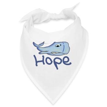 Hope der kranke Wal  Buckelwal als cartoon - Bandana - Weiß - Vorne