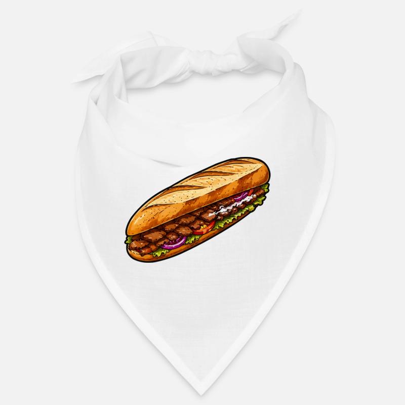Illustration de sandwich baguette Bandana