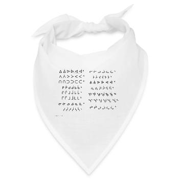 Inuktitut-Silben - Bandana - Weiß - Vorne