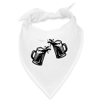 Bier Anstoßen Weizenbier - Bandana - Weiß - Vorne