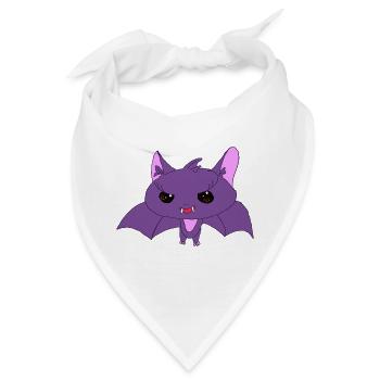 Little Bat – Niedlich Dunkel - Bandana - Weiß - Vorne
