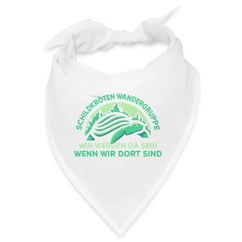 Schildkörten Wandergruppe Wander Bergsteiger - Bandana - Weiß - Vorne