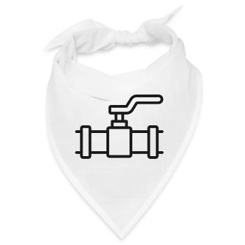 Industrie-Ventilleitungssymbol | Pipe Flow Control Sym - Bandana - Weiß - Vorne