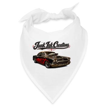 Junk Ink Creations – Hot Rod & Rockabilly Design - Bandana - Weiß - Vorne