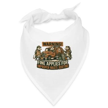 Trash collection team - Bandana - Weiß - Vorne