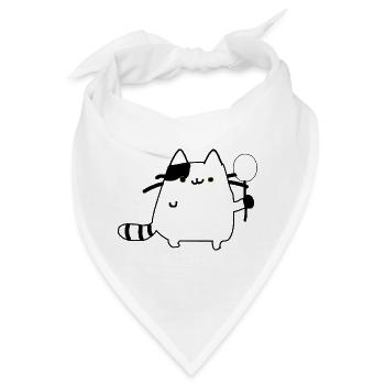 Cute Cat - Bandana - Weiß - Vorne