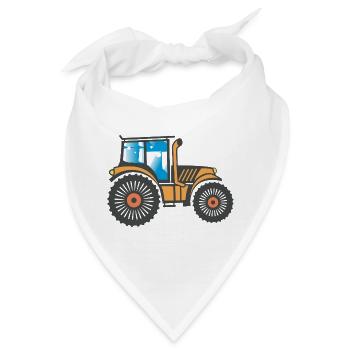 Traktor Schlepper Landwirtschaft Design - Bandana - Weiß - Vorne
