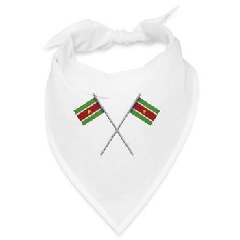 Surinam-Flagge - Bandana - Weiß - Vorne