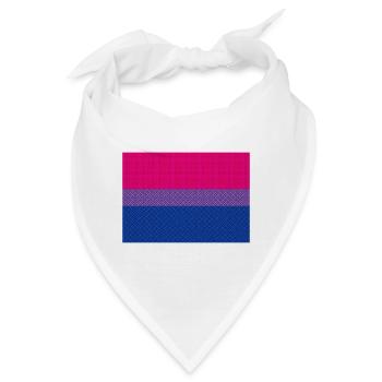 Bisexuelle Flagge - Bandana - Weiß - Vorne