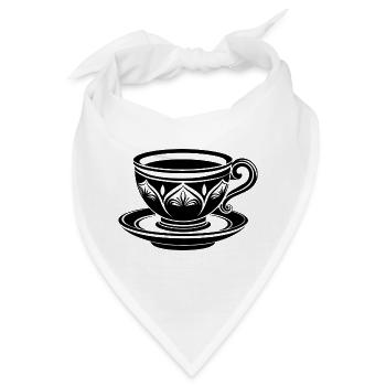Tea Cup - Bandana - Weiß - Vorne