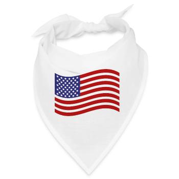 Flagge der Vereinigten Staaten - Bandana - Weiß - Vorne