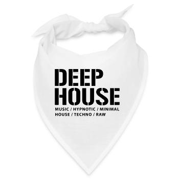 Deep-House-Musik - Bandana - Weiß - Vorne
