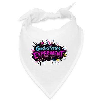 Gescheitertes Experiment Neon Grunge Typografie - Bandana - Weiß - Vorne