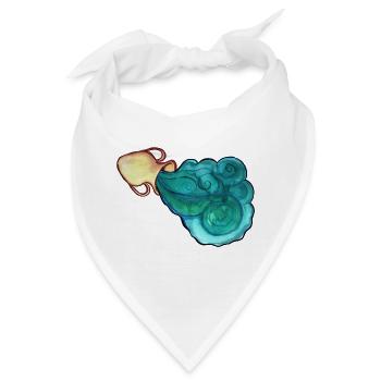 Azure Swirl und Ember Cloud - Bandana - Weiß - Vorne