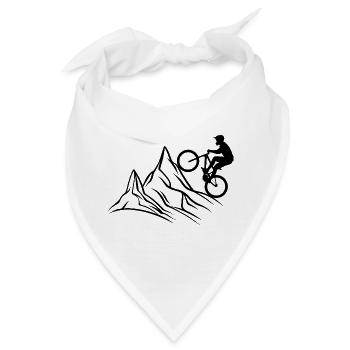 Mountainbike Berge - Bandana - Weiß - Vorne