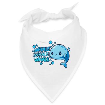 Wortspiel-Wal - Bandana - Weiß - Vorne