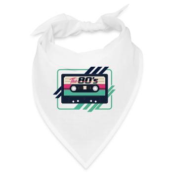Lustiges 80er-Jahre-Kassetten-Retro-Mixtape 90er-Throwback - Bandana - Weiß - Vorne