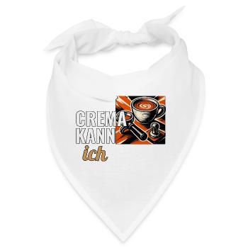 Hobby Barista Geschenk für die erste Siebträger - Bandana - Weiß - Vorne