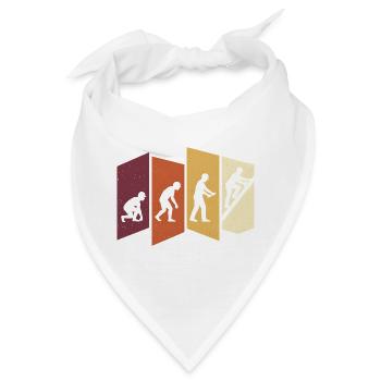 Dachdecker Evolution Retro Handwerk Beruf Spruch - Bandana - Weiß - Vorne