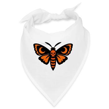 Totenkopfschwaermer Motte Logo - Bandana - Weiß - Vorne