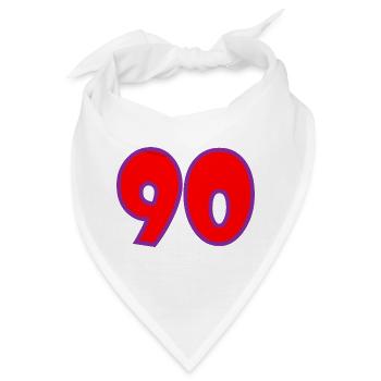 90. 90 JAHRE. 90-JÄHRIGES JUBILÄUM. 90-JÄHRIGES JUBILÄUM. - Bandana - Weiß - Vorne