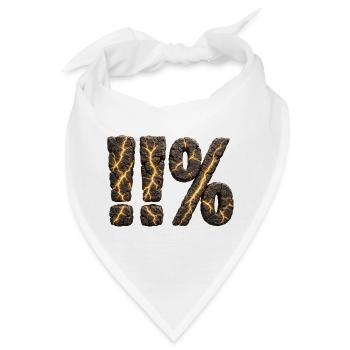 11 Prozent - 1% mehr geben - Bandana - Weiß - Vorne