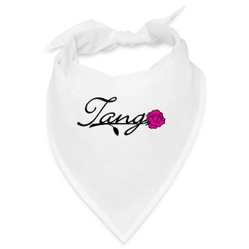 Tango mit Rose / Tango with Rose (2c) - Bandana - Weiß - Vorne