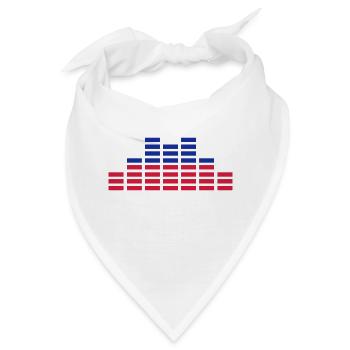 Audio Sound Equalizer Musik DJ - Bandana - Weiß - Vorne