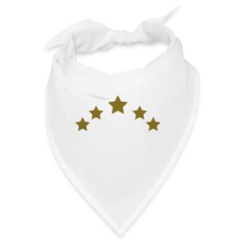 5 Sterne Bogen - Bandana - Weiß - Vorne