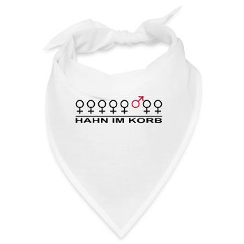 hahn im korb - Bandana - Weiß - Vorne