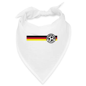 Logo auf Deutschandfahne Schwarz Rot Gold - Bandana - Weiß - Vorne