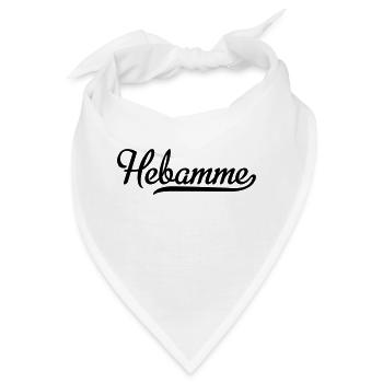 Hebamme - Bandana - Weiß - Vorne